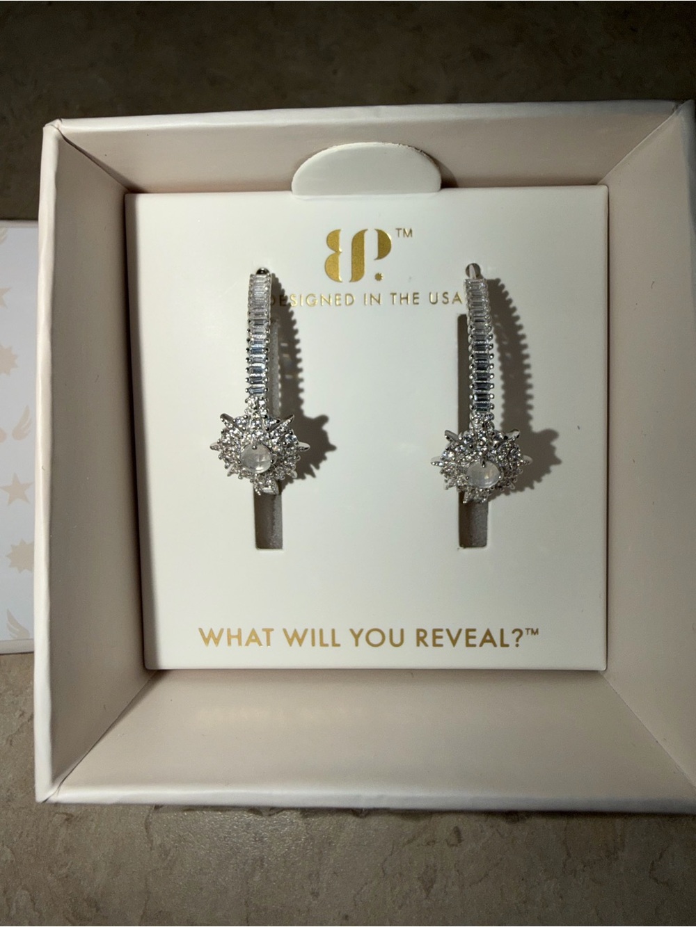 BP Halo Earrings Ultra Rare Unicorn Lillian’s Luxe Moonstone on Sterling Silver